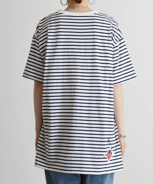 Quelle Chance(ケルシャンス)の「Quelle chance ゆるネコタクサンシシュウプルオーバー(Tシャツ/カットソー・レディース・ネイビー系/チャコールグレー/オフホワイト・L)」の18枚目の写真