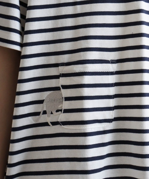 Quelle Chance(ケルシャンス)の「Quelle chance ゆるネコタクサンシシュウプルオーバー(Tシャツ/カットソー・レディース・ネイビー系/チャコールグレー/オフホワイト・L)」の15枚目の写真