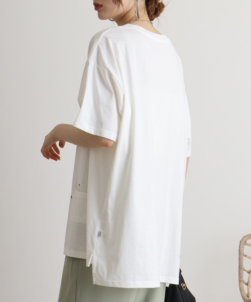 Quelle Chance(ケルシャンス)の「Quelle chance ゆるネコタクサンシシュウプルオーバー(Tシャツ/カットソー・レディース・ネイビー系/チャコールグレー/オフホワイト・L)」の9枚目の写真