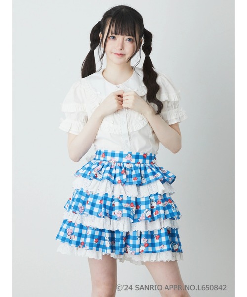 未使用級☆Jamie ジェイミーエーエヌケー ハローキティ ティアードスカート Jamie エーエヌケー（ジェイミーエーエヌケー）の「ハローキティ