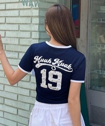 muahmuah | A'GEM/9 × .kom 『muah muah/ムーアムーア』 AIRLYSPANGRAPHICHALFT-SHIRT/エアリースパン グラフィックハーフ半袖カットソー(Tシャツ/カットソー)