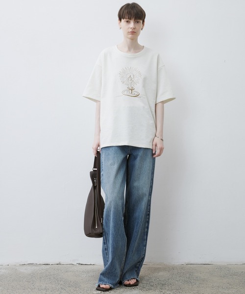 tageechita（タジチタ）の「【tageechita】ハンドドローイングキャンドルTシャツ（Tシャツ/カットソー・レディース・ベージュ/オフホワイト・S/M/L）」の16枚目の写真