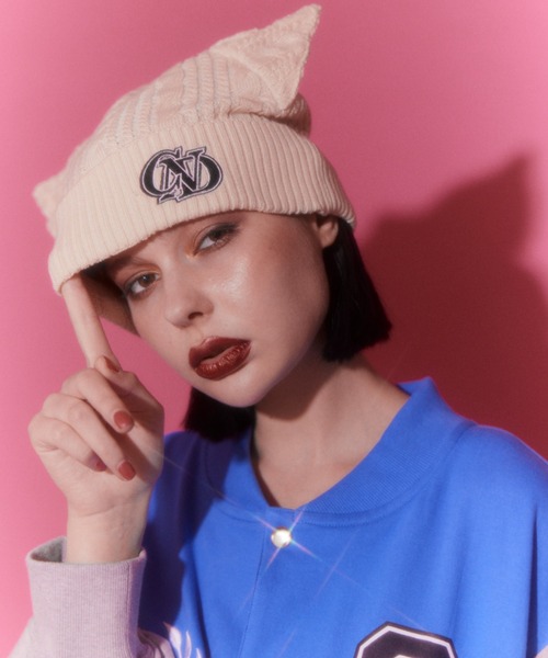 Candy Stripper（キャンディストリッパー）の「CND DEVIL EAR ビーニー（ニットキャップ/ビーニー・レディース・アイボリー/ブラック・FREE）」の3枚目の写真