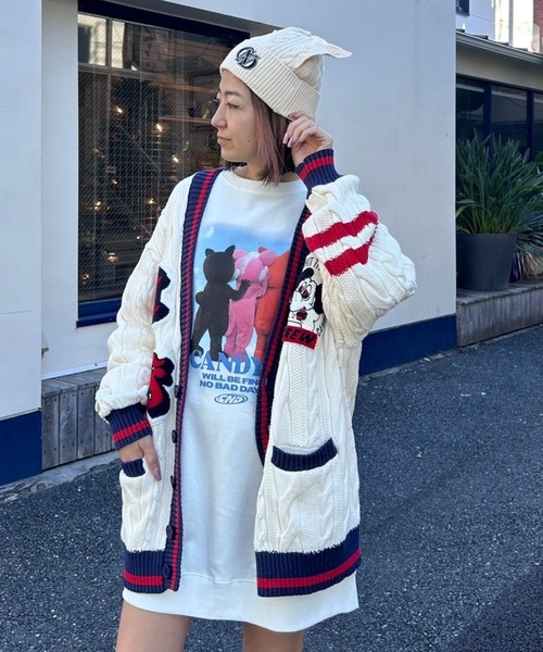 Candy Stripper（キャンディストリッパー）の「CND DEVIL EAR ビーニー（ニットキャップ/ビーニー・レディース・アイボリー/ブラック・FREE）」の21枚目の写真