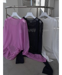 sheer mesh layered tops