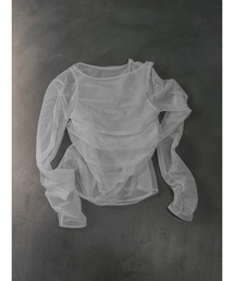 sheer mesh layered tops