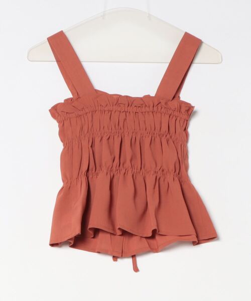 one way(ワンウェイ)の「リボンシャーリングキャミソール(セットアップ)(キャミソール・レディース・ホワイト/ブラウン/ブラック・FREE)」の16枚目の写真