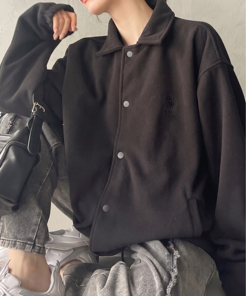 U.S. POLO ASSN.(ユーエスポロアッスン)の「U.S. POLO ASSN. フリース素材 コーチジャケット(ブルゾン・レディース・グレー/ベージュ/ネイビー/ブラック・M/L)」の2枚目の写真