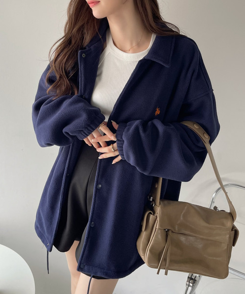 U.S. POLO ASSN.(ユーエスポロアッスン)の「U.S. POLO ASSN. フリース素材 コーチジャケット(ブルゾン・レディース・グレー/ベージュ/ネイビー/ブラック・M/L)」の15枚目の写真