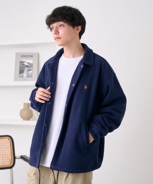 セール】U.S. POLO ASSN. フリース素材 コーチジャケット（ブルゾン