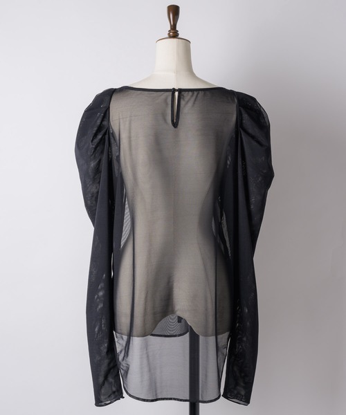 【セール】タックパフスリーブチュールTOPS（シャツ/ブラウス）｜LA BELLE ETUDE（ラベルエチュード）