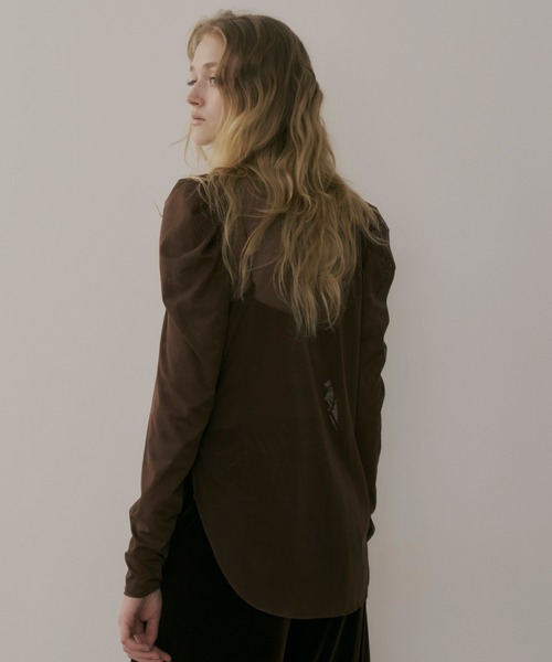 【セール】タックパフスリーブチュールTOPS（シャツ/ブラウス）｜LA BELLE ETUDE（ラベルエチュード）