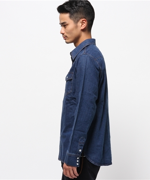 CIAOPANIC（チャオパニック）の「【Ciaopanic】　デニムレギュラーカラーSH（シャツ/ブラウス・メンズ・インディゴブルー/ブルー・LARGE/MEDIUM）」の4枚目の写真