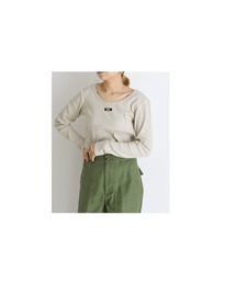 プレートポイントランダムリブ トップス