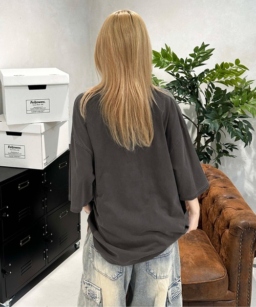 sedacle（セダクル）の「ピグメントロゴT（Tシャツ/カットソー・メンズ・チャコールグレー/ブラウン・SMALL/MEDIUM/LARGE）」の5枚目の写真
