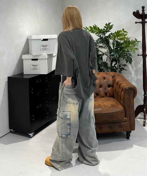 sedacle（セダクル）の「ピグメントロゴT（Tシャツ/カットソー・メンズ・チャコールグレー/ブラウン・SMALL/MEDIUM/LARGE）」の9枚目の写真