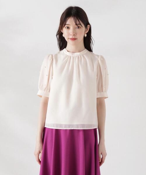 「PROPORTION BODY DRESSING」 半袖ブラウス FREE ピンク レディース PROPORTION BODY DRESSING（シャツ/ブラウス(半袖/袖なし)）の