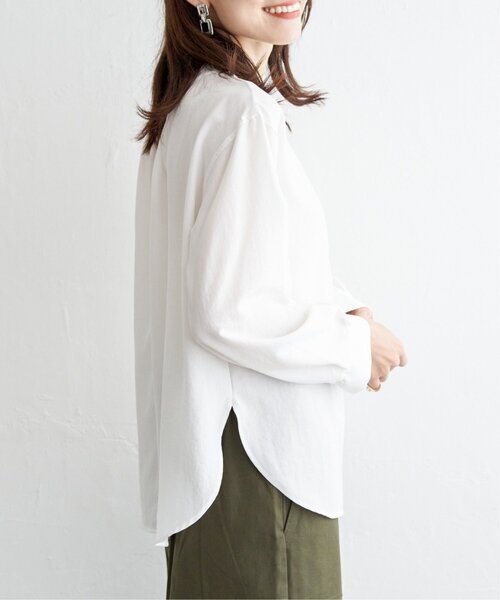 ikka（イッカ）の「【雑誌InRed web10月号掲載】襟フリル2WAYブラウス（シャツ/ブラウス・レディース・ダークグリーン/チャコールグレー/その他1/マジェンタ/オフホワイト・M/L/S）」の21枚目の写真