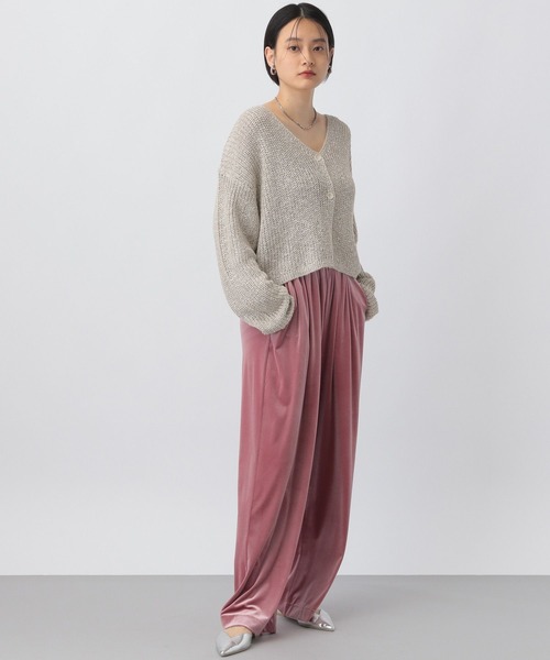 A part by（アパートバイ）の「ベロアイージーパンツ（その他パンツ・レディース・ブラック/ピンク系その他2・FREE）」の13枚目の写真