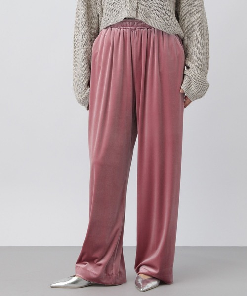 A part by（アパートバイ）の「ベロアイージーパンツ（その他パンツ・レディース・ブラック/ピンク系その他2・FREE）」の14枚目の写真