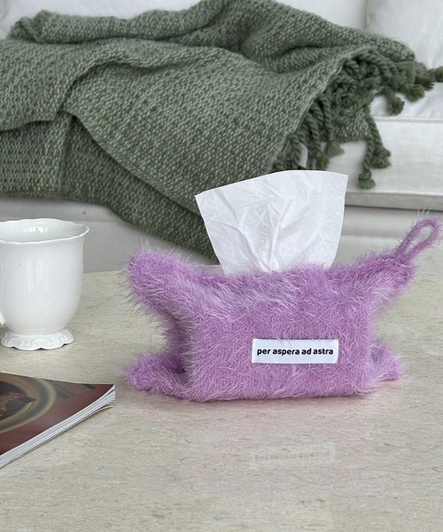 セール】【 Sowel. / ソエル 】 シャギー ニット ティッシュ ケース