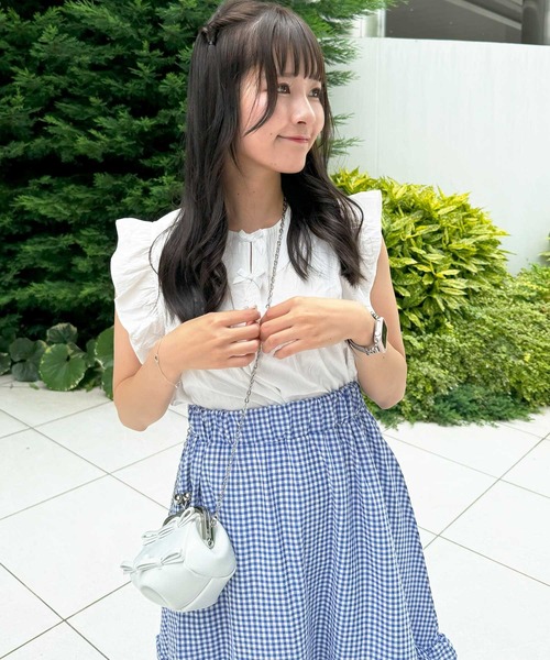 frunco(フランコ)の「【ZOZO限定】フロントリボンAラインブラウス(シャツ/ブラウス・レディース・ホワイト/ピンク/グリーン/アイボリー・FREE)」の12枚目の写真