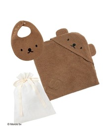 Miffy（ ミッフィー）の「【ラッピング済み】【Dick Bruna】【BABY】ベビモコブランケット＆スタイセット（ベビーギフト）」