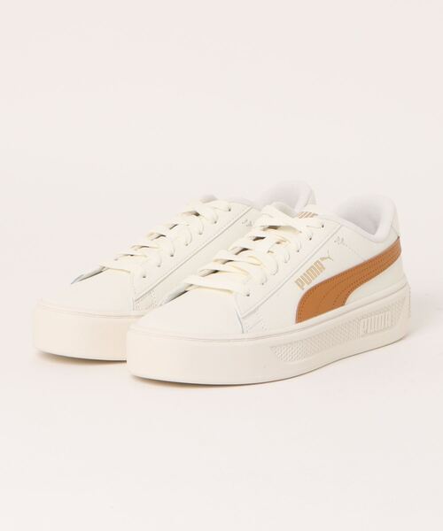 PUMA(プーマ)の「PUMA プーマ ウィメンズ スマッシュ プラットフォーム V3 スニーカー(スニーカー・レディース・ホワイト/ホワイト系その他・25.5cm/25.0cm/24.5cm/22.5cm/22.0cm/24.0cm/23.5cm/23.0cm)」の4枚目の写真