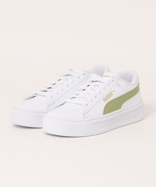 PUMA(プーマ)の「PUMA プーマ ウィメンズ スマッシュ プラットフォーム V3 スニーカー(スニーカー・レディース・ホワイト/ホワイト系その他・25.5cm/25.0cm/24.5cm/22.5cm/22.0cm/24.0cm/23.5cm/23.0cm)」の3枚目の写真