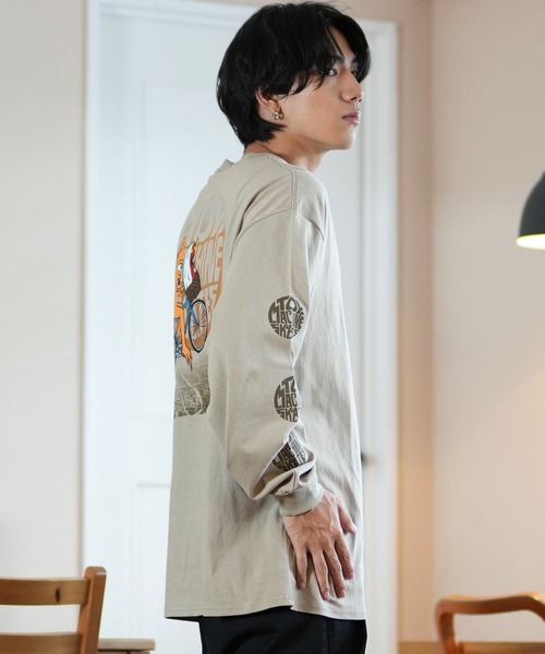 TOY　MACHINE（トイ　マシーン）の「【ムラサキスポーツ限定】TOY MACHINE/トイマシーン ロンT/長袖Tシャツ ビックシルエット バックプリント MTMFELT3（Tシャツ/カットソー・メンズ・サンドベージュ/ホワイト/ブラック・M/L/XL）」の21枚目の写真