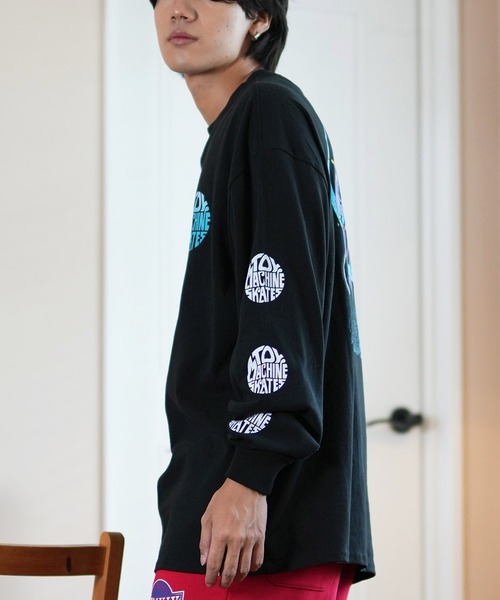 TOY　MACHINE（トイ　マシーン）の「【ムラサキスポーツ限定】TOY MACHINE/トイマシーン ロンT/長袖Tシャツ ビックシルエット バックプリント MTMFELT3（Tシャツ/カットソー・メンズ・サンドベージュ/ホワイト/ブラック・M/L/XL）」の12枚目の写真