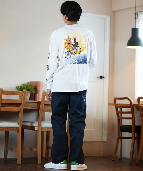 TOY　MACHINE（トイ　マシーン）の「【ムラサキスポーツ限定】TOY MACHINE/トイマシーン ロンT/長袖Tシャツ ビックシルエット バックプリント MTMFELT3（Tシャツ/カットソー・メンズ・サンドベージュ/ホワイト/ブラック・M/L/XL）」の10枚目の写真