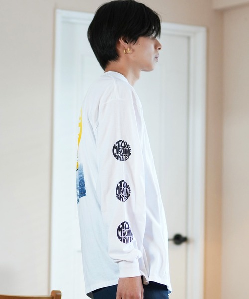 TOY　MACHINE（トイ　マシーン）の「【ムラサキスポーツ限定】TOY MACHINE/トイマシーン ロンT/長袖Tシャツ ビックシルエット バックプリント MTMFELT3（Tシャツ/カットソー・メンズ・サンドベージュ/ホワイト/ブラック・M/L/XL）」の7枚目の写真