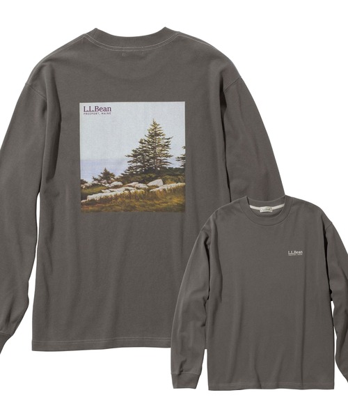 L.L.Bean(エルエルビーン)の「【JAPAN EDITION】ユニオン・カタログ・カバー・ロングスリーブ・ティ(Tシャツ/カットソー・メンズ・ホワイト/ライトグレー/グリーン系・MEDIUM/LARGE)」の5枚目の写真