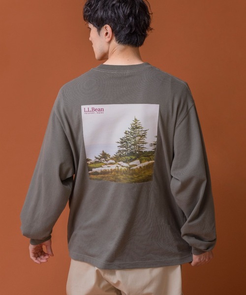 L.L.Bean(エルエルビーン)の「【JAPAN EDITION】ユニオン・カタログ・カバー・ロングスリーブ・ティ(Tシャツ/カットソー・メンズ・ホワイト/ライトグレー/グリーン系・MEDIUM/LARGE)」の6枚目の写真