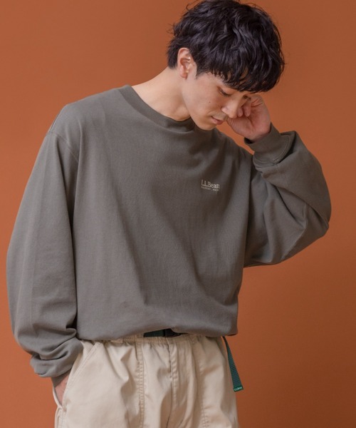 L.L.Bean(エルエルビーン)の「【JAPAN EDITION】ユニオン・カタログ・カバー・ロングスリーブ・ティ(Tシャツ/カットソー・メンズ・ホワイト/ライトグレー/グリーン系・MEDIUM/LARGE)」の8枚目の写真