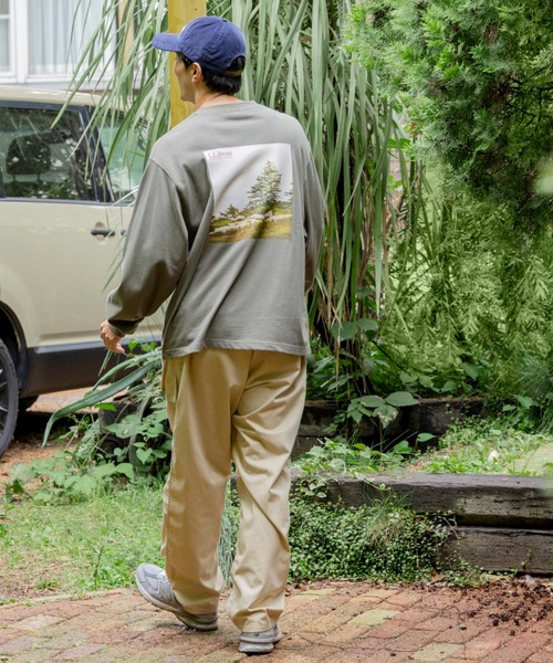 L.L.Bean(エルエルビーン)の「【JAPAN EDITION】ユニオン・カタログ・カバー・ロングスリーブ・ティ(Tシャツ/カットソー・メンズ・ホワイト/ライトグレー/グリーン系・MEDIUM/LARGE)」の11枚目の写真