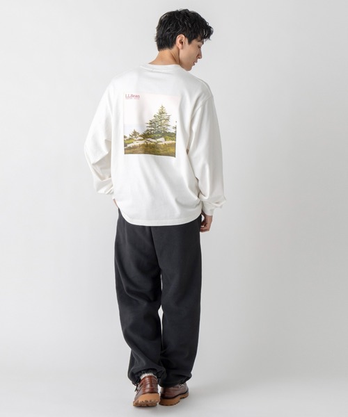 L.L.Bean(エルエルビーン)の「【JAPAN EDITION】ユニオン・カタログ・カバー・ロングスリーブ・ティ(Tシャツ/カットソー・メンズ・ホワイト/ライトグレー/グリーン系・MEDIUM/LARGE)」の15枚目の写真