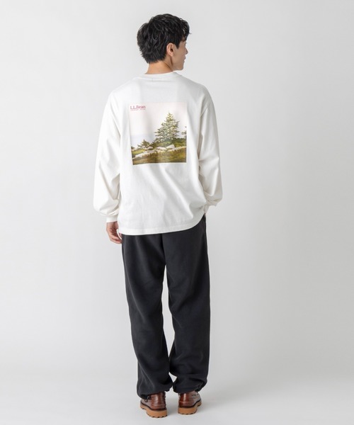 L.L.Bean(エルエルビーン)の「【JAPAN EDITION】ユニオン・カタログ・カバー・ロングスリーブ・ティ(Tシャツ/カットソー・メンズ・ホワイト/ライトグレー/グリーン系・MEDIUM/LARGE)」の16枚目の写真