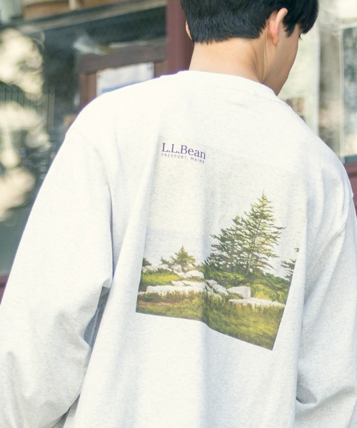 L.L.Bean(エルエルビーン)の「【JAPAN EDITION】ユニオン・カタログ・カバー・ロングスリーブ・ティ(Tシャツ/カットソー・メンズ・ホワイト/ライトグレー/グリーン系・MEDIUM/LARGE)」の19枚目の写真