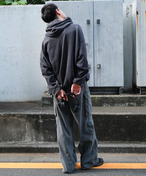 WEGO（ウィゴー）の「WEGO/アシッドウォッシュバルーンパーカー（パーカー・メンズ・ブルー系その他/ベージュ系その他/ブラック系その他/グレー系その他・LARGE/MEDIUM）」の14枚目の写真