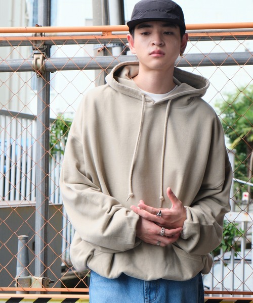 WEGO（ウィゴー）の「WEGO/アシッドウォッシュバルーンパーカー（パーカー・メンズ・ブルー系その他/ベージュ系その他/ブラック系その他/グレー系その他・LARGE/MEDIUM）」の6枚目の写真