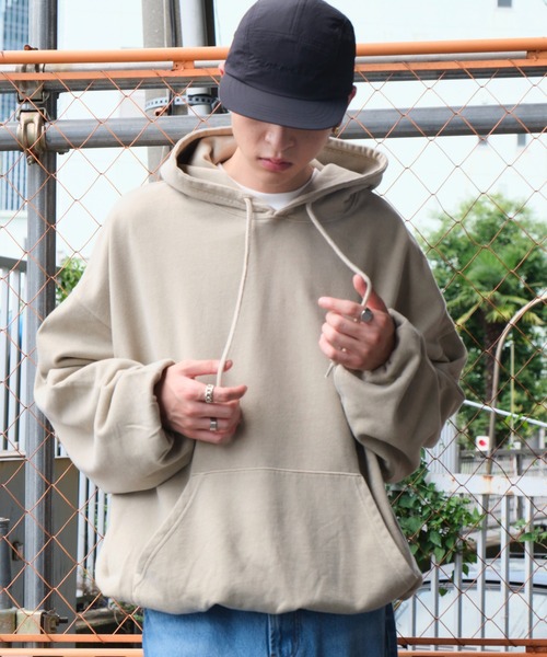 WEGO（ウィゴー）の「WEGO/アシッドウォッシュバルーンパーカー（パーカー・メンズ・ブルー系その他/ベージュ系その他/ブラック系その他/グレー系その他・LARGE/MEDIUM）」の5枚目の写真