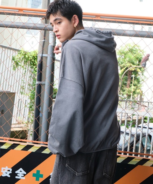 WEGO（ウィゴー）の「WEGO/アシッドウォッシュバルーンパーカー（パーカー・メンズ・ブルー系その他/ベージュ系その他/ブラック系その他/グレー系その他・LARGE/MEDIUM）」の10枚目の写真