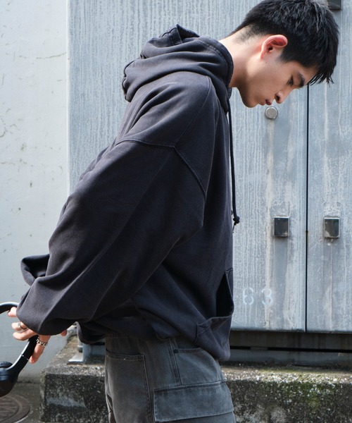 WEGO（ウィゴー）の「WEGO/アシッドウォッシュバルーンパーカー（パーカー・メンズ・ブルー系その他/ベージュ系その他/ブラック系その他/グレー系その他・LARGE/MEDIUM）」の17枚目の写真