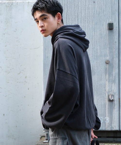 WEGO（ウィゴー）の「WEGO/アシッドウォッシュバルーンパーカー（パーカー・メンズ・ブルー系その他/ベージュ系その他/ブラック系その他/グレー系その他・LARGE/MEDIUM）」の16枚目の写真