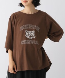 LEPSIM | 【産前・産後対応】マタニティ／キャットプリントTシャツ　133321(マタニティウェア/グッズ)