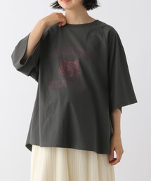 LEPSIM | 【産前・産後対応】マタニティ/キャットプリントTシャツ 133321(マタニティウェア/グッズ)