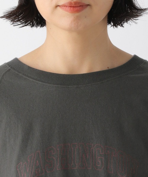 LEPSIM（レプシィム）の「【産前・産後対応】マタニティ／キャットプリントTシャツ　133321（マタニティウェア/グッズ・レディース・チャコールグレー/ブラウン・FREE）」の4枚目の写真