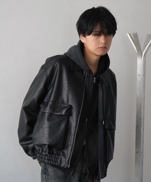  トリリウムパーカ　M ブラック WYM LIDNM（ウィム バイ リドム）の「HEAVY OZ DOUBLE ZIP PARKA